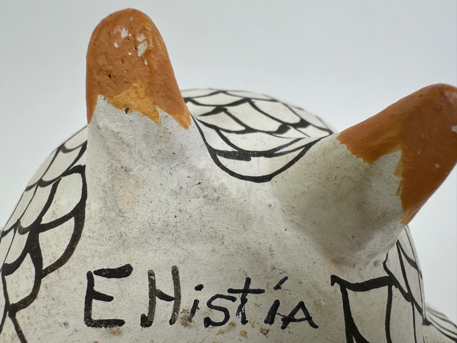 Eva Histia (1914-2005) Acoma New Mexico Pueblo Owl Pottery Figurine 7H [Photo 11]