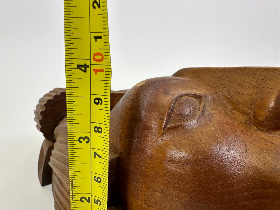 Relief Carved Wooden Mexican Wall Plaque By J. Pinal 5.5W X 10H X 4D [Photo 12]