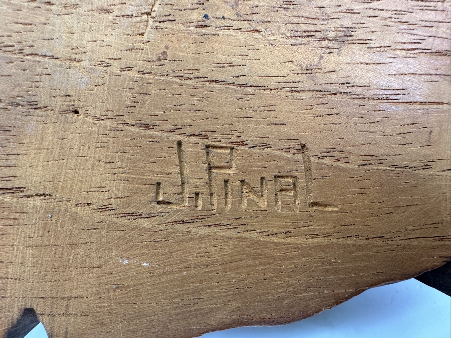 Relief Carved Wooden Mexican Wall Plaque By J. Pinal 5.5W X 10H X 4D [Photo 9]