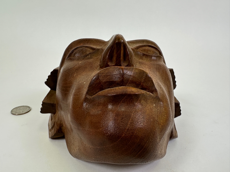 Relief Carved Wooden Mexican Wall Plaque By J. Pinal 5.5W X 10H X 4D [Photo 3]