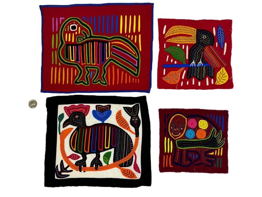 (4) Vintage Molas From Panama [Photo 1]