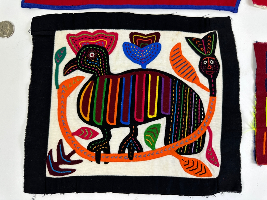 (4) Vintage Molas From Panama [Photo 3]