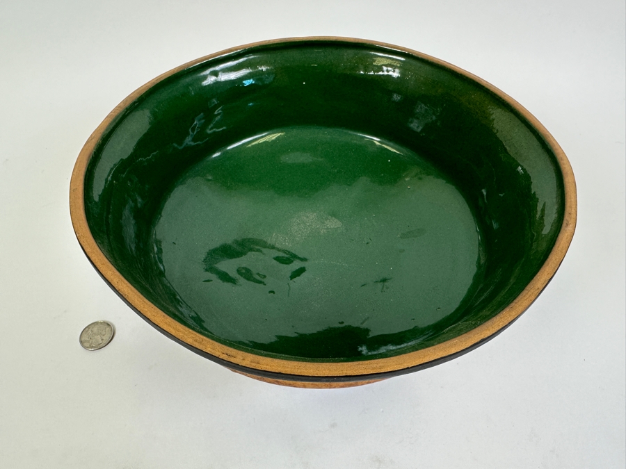 Signed Mexican Tripod Pottery Pot Bowl 10W X 4H [Photo 3]