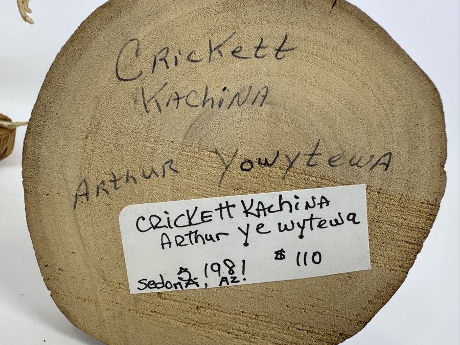 Collection Of Three Vintage Kachina Dolls: Arthur Yowytewa (Cricket Kachina) Sedona AZ $110, Chimpmuck R. Larso And 'Eototo' Kachina By W.M. James 9.5H And 10.5H [Photo 10]
