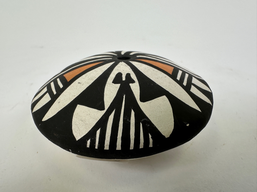 Vintage Native American Pottery Acoma New Mexico Signed H. A. 2.5W [Photo 3]