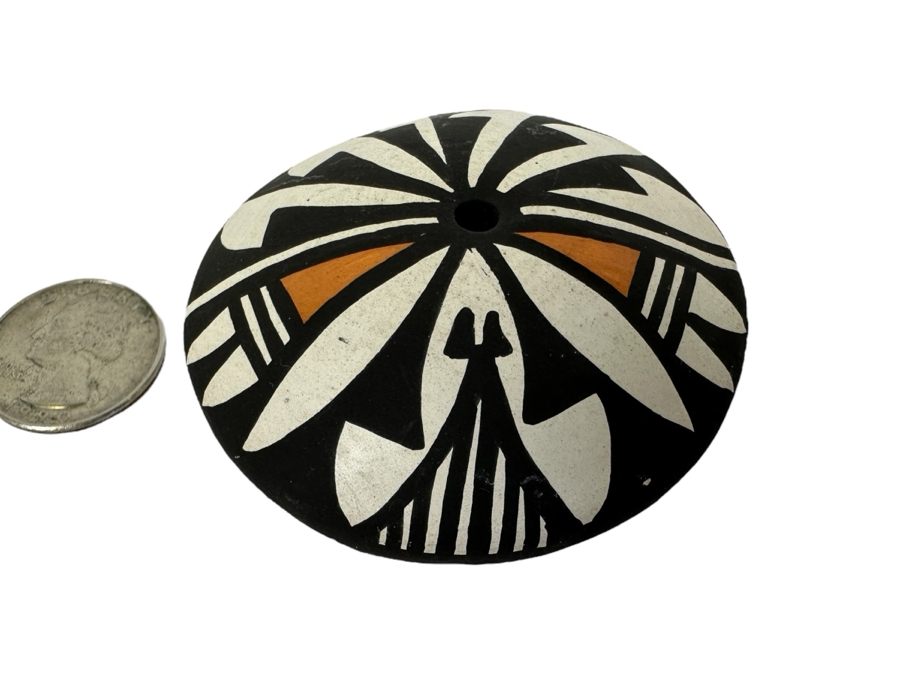 Vintage Native American Pottery Acoma New Mexico Signed H. A. 2.5W [Photo 1]