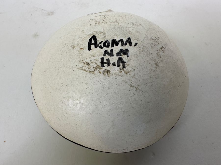 Vintage Native American Pottery Acoma New Mexico Signed H. A. 2.5W [Photo 7]
