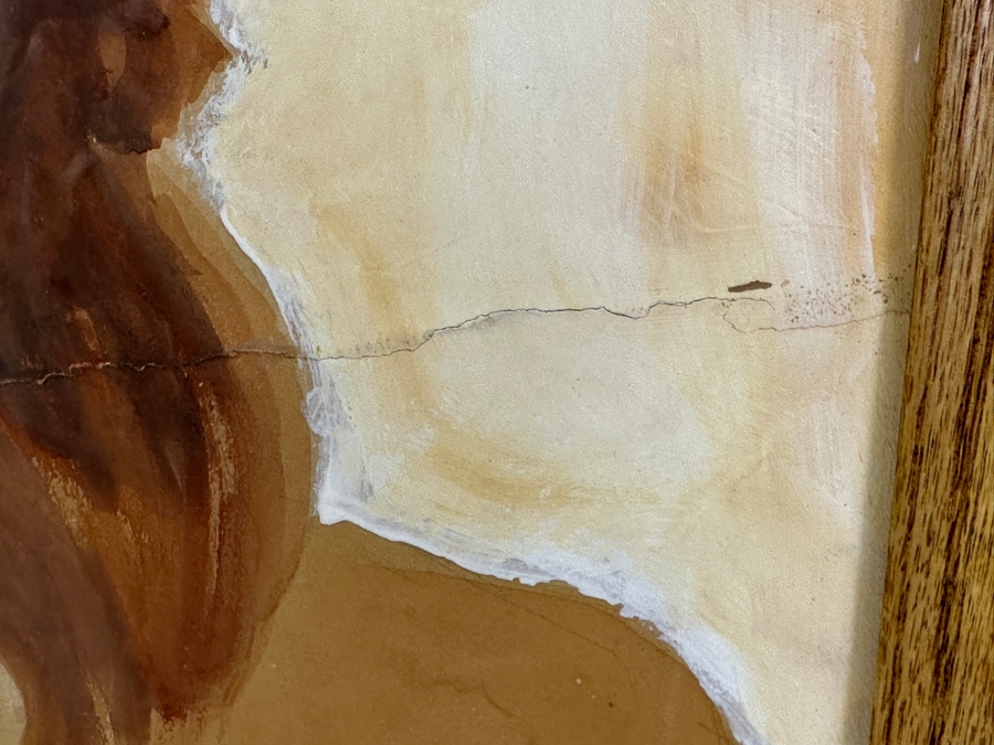 John Carrol Hooper Vintage 1938 Original Portrait Mixed-Media Painting Titled 'Victorio Apache War Chief' 14.5 X 19.5 Framed 17.5 X 22.5 [Photo 12]