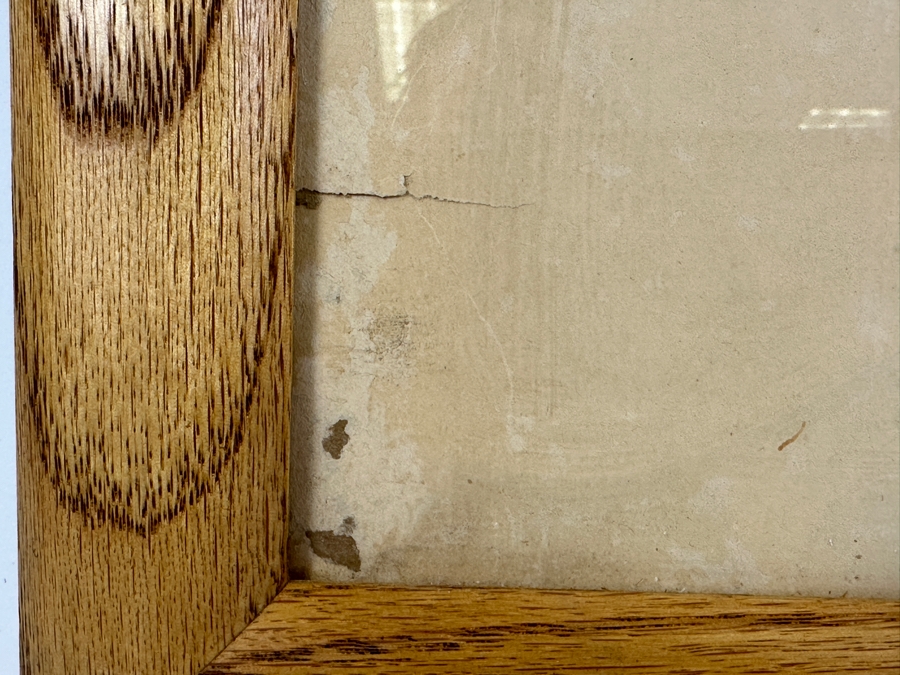 John Carrol Hooper Vintage 1938 Original Portrait Mixed-Media Painting Titled 'Mescalero Apache' 14.5 X 19.5 Framed 17.5 X 22.5 [Photo 11]