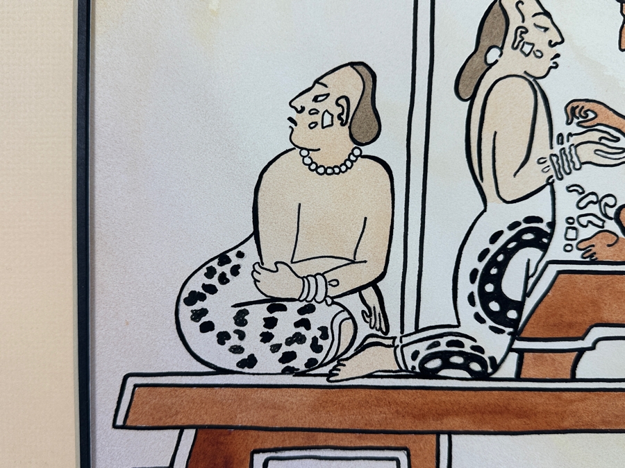 John Carrol Hooper Original Mixed-Media Painting 18.5 X 12.5 Framed 24 X 18 [Photo 4]