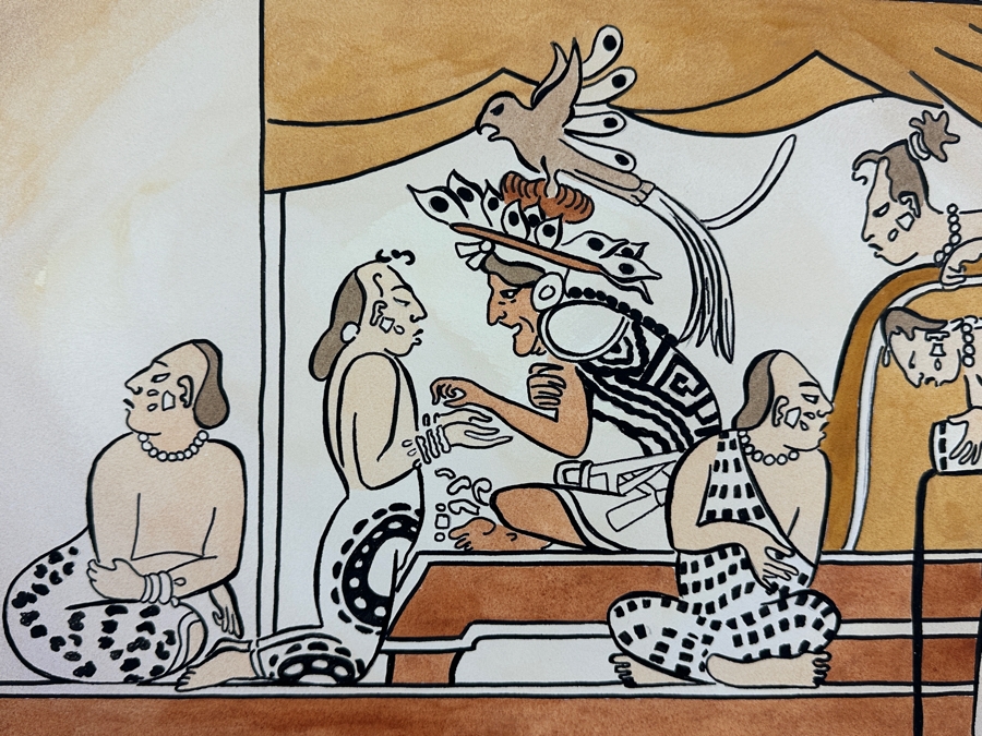 John Carrol Hooper Original Mixed-Media Painting 18.5 X 12.5 Framed 24 X 18 [Photo 3]