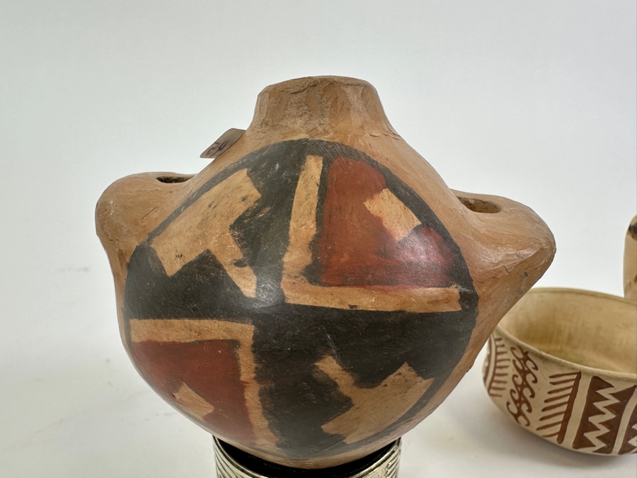 Three Small Handmade Pottery Pieces Largest Measures 2.5H [Photo 4]