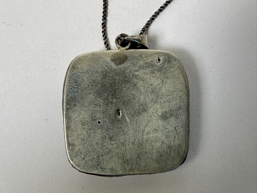 Sterling Silver Chain With Sterling Silver Pottery Pendant [Photo 7]