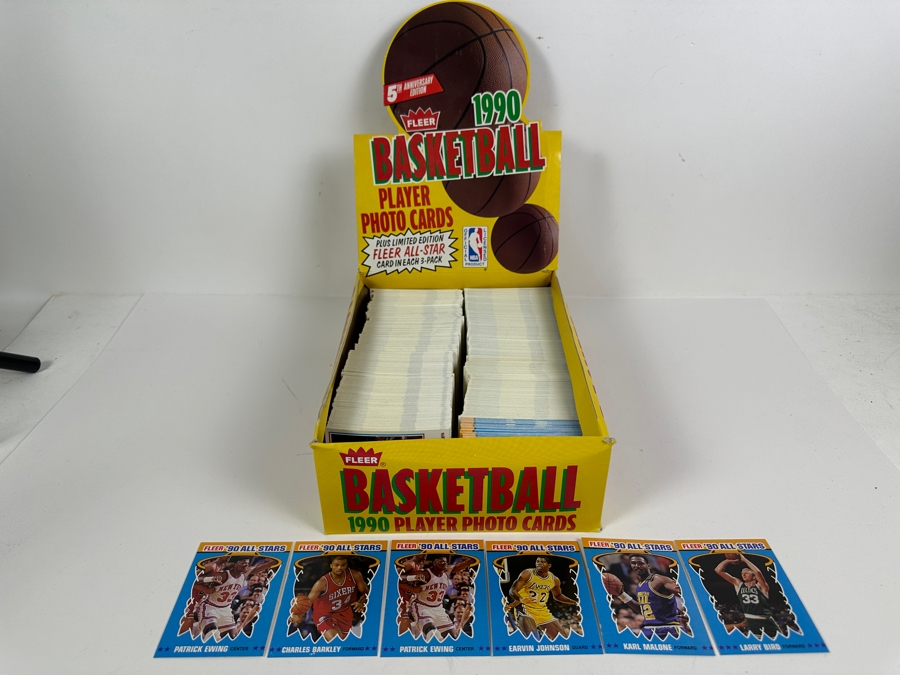 JUST ADDED - 1990 Fleer Basketball Player Photo Cards NBA Basketball Cards Fifth Anniversary Edition [Photo 2]