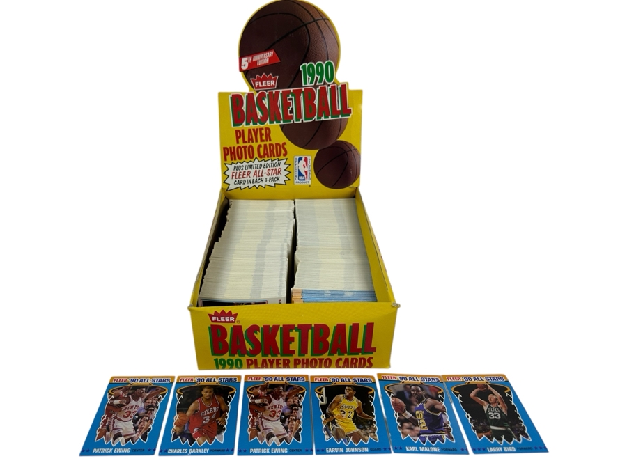 JUST ADDED - 1990 Fleer Basketball Player Photo Cards NBA Basketball Cards Fifth Anniversary Edition