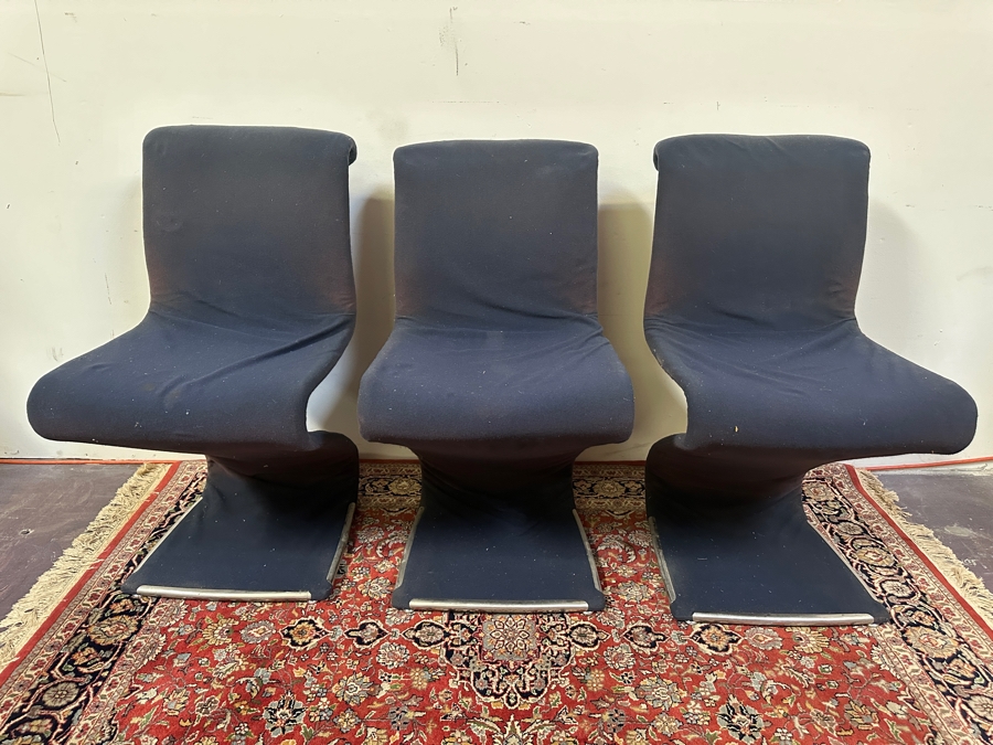JUST ADDED - (4) Mid-Century Modern RIMA Linea Disegno Italian Z Chairs 18.5W X 24D X 33H (One Chair Not Shown In Photos - All Need To Be Reupholstered) [Photo 5]