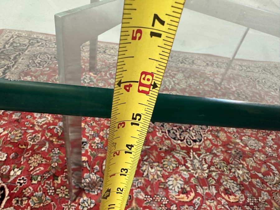 JUST ADDED - Modernist Chrome Base Glass Top Coffee Table 36W X 36D X 16H [Photo 9]