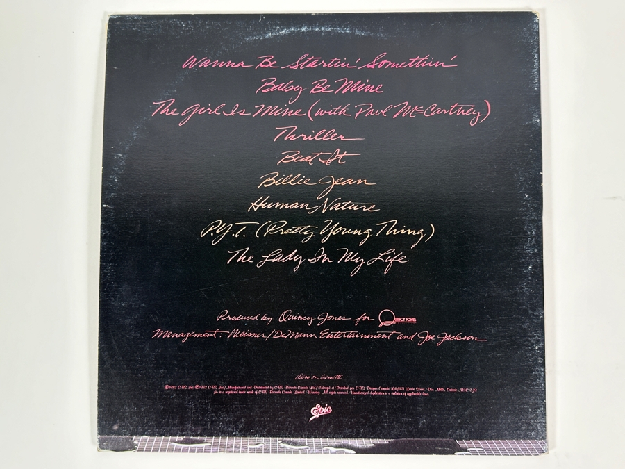 JUST ADDED - Michael Jackson Thriller Vinyl Record [Photo 3]