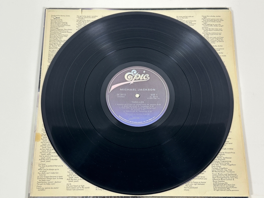 JUST ADDED - Michael Jackson Thriller Vinyl Record [Photo 7]