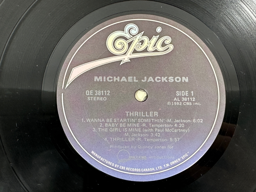 JUST ADDED - Michael Jackson Thriller Vinyl Record [Photo 8]