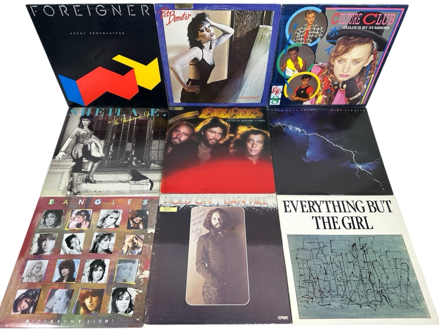 JUST ADDED - (9) Vinyl Record Lot With Signed Dan Hill Record [Photo 1]