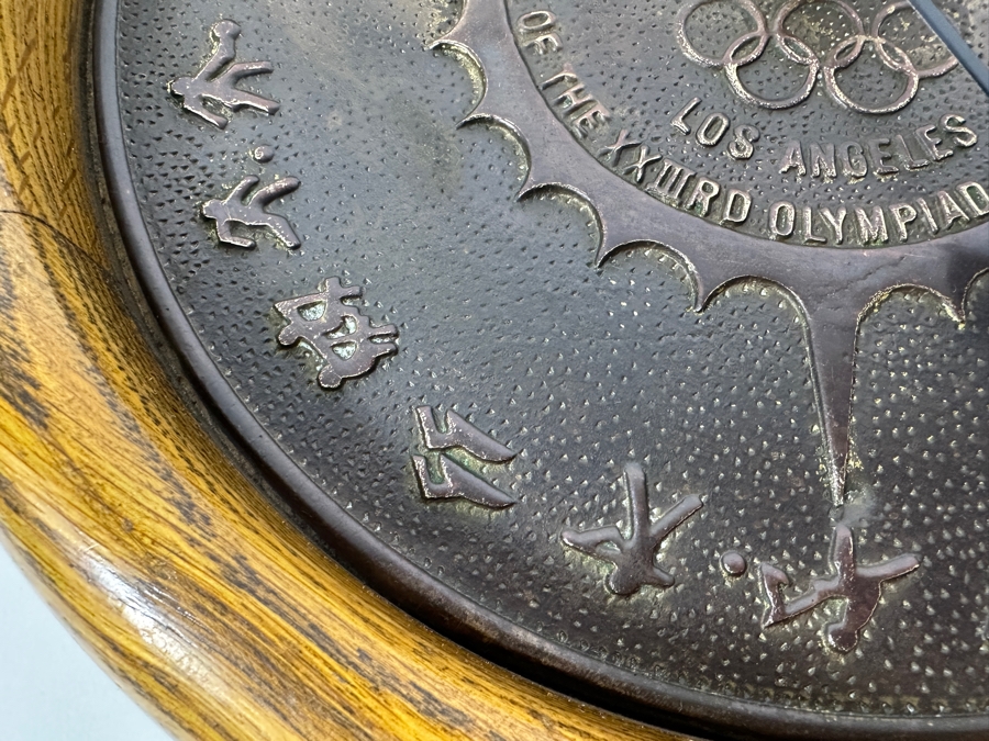 JUST ADDED - Vintage 1984 Los Angeles Olympics Bronze Quartz Wall Clock 11.5W [Photo 6]