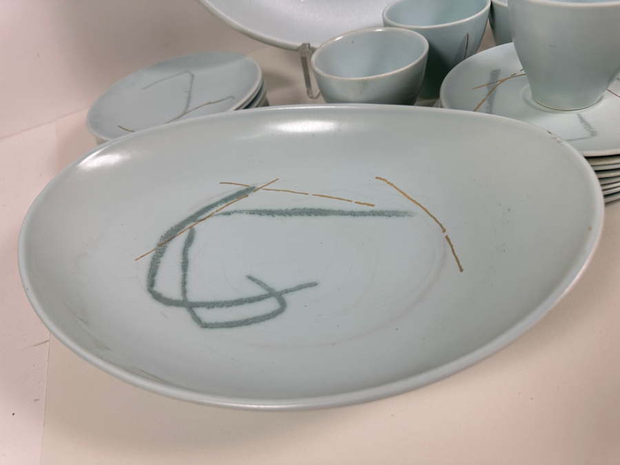 JUST ADDED - Russel Wright by Knowles Mid Century Modern Dishware Approximate Service for 7 [Photo 6]