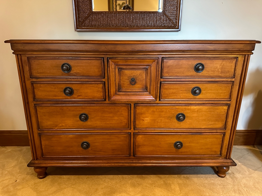 JUST ADDED - Tommy Bahama Lexington 9-Drawer Chest Of Drawers Dresser From A Rancho Santa Fe Casita (Rarely Used) 62.5W x 19D x 42'H Retails $2,000+ [Photo 1]