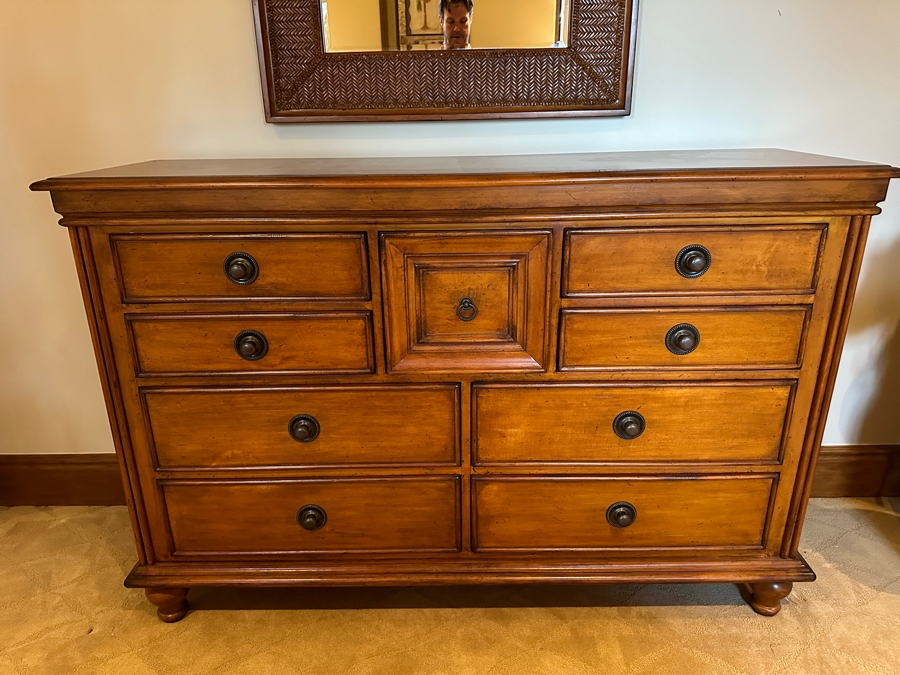 JUST ADDED - Tommy Bahama Lexington 9-Drawer Chest Of Drawers Dresser From A Rancho Santa Fe Casita (Rarely Used) 62.5W x 19D x 42'H Retails $2,000+ [Photo 2]