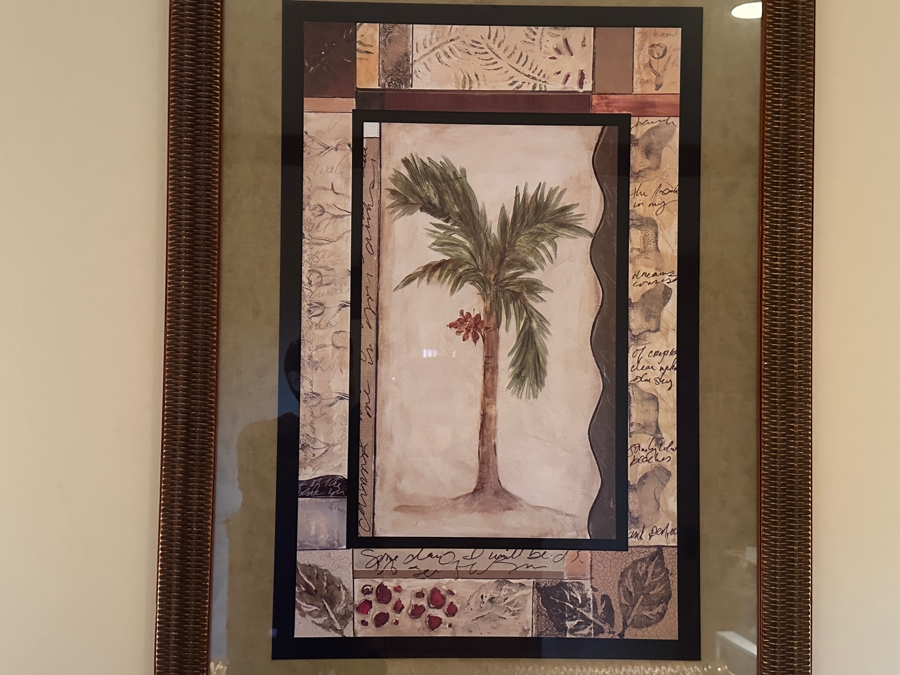 JUST ADDED - Tommy Bahama Palm Tree Artwork 30.5W x 42.5H [Photo 3]