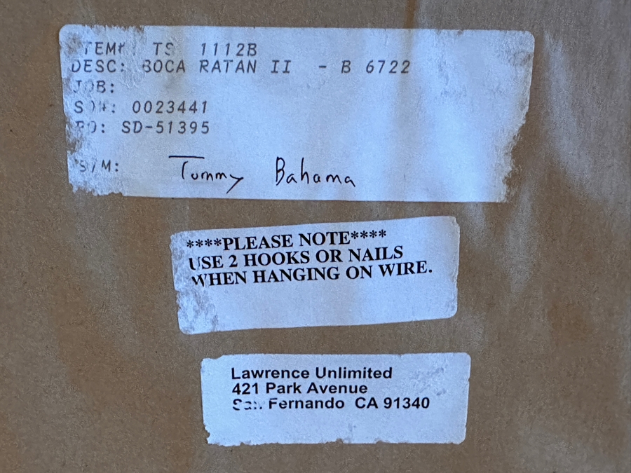 JUST ADDED - Tommy Bahama Palm Tree Artwork 30.5W x 42.5H [Photo 5]