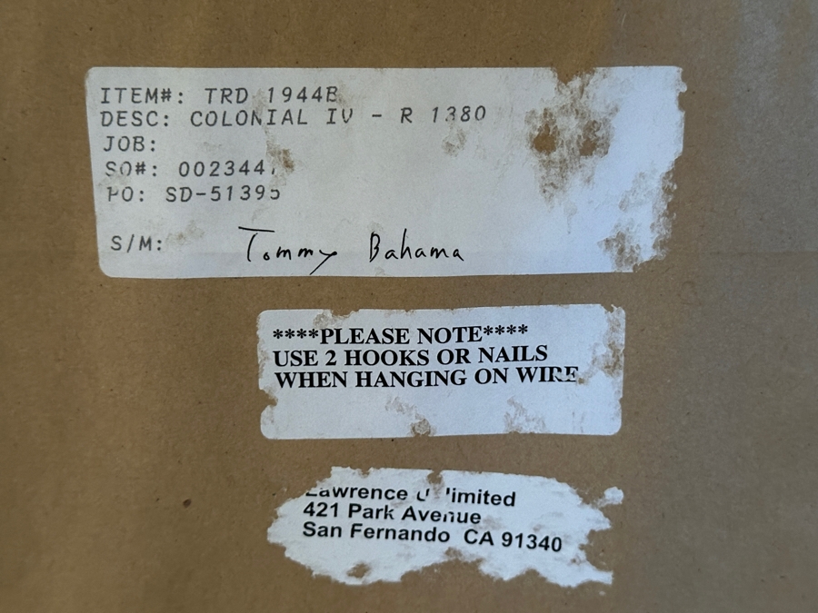 JUST ADDED - Tommy Bahama Pineapple Artwork 31'W x 37'H [Photo 6]