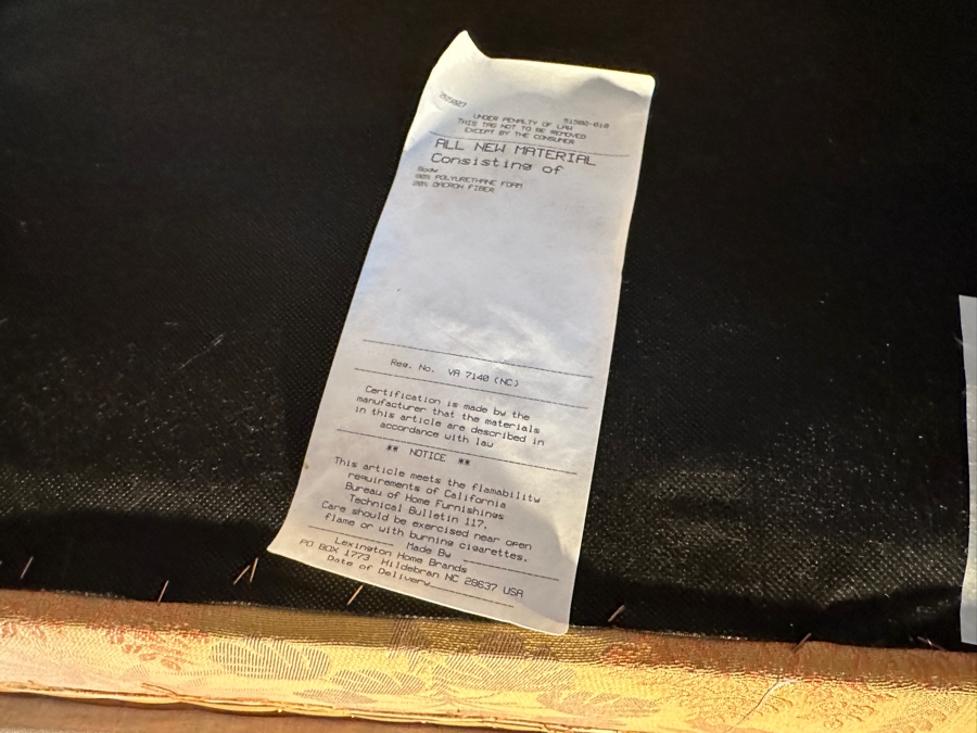 JUST ADDED - Lexington Upholstered Armchair with Ottoman From A Rancho Santa Fe Casita (Rarely Used) (Chair - 30W x 35D x 33H) (Ottoman - 27W x 22D x 17H) [Photo 10]