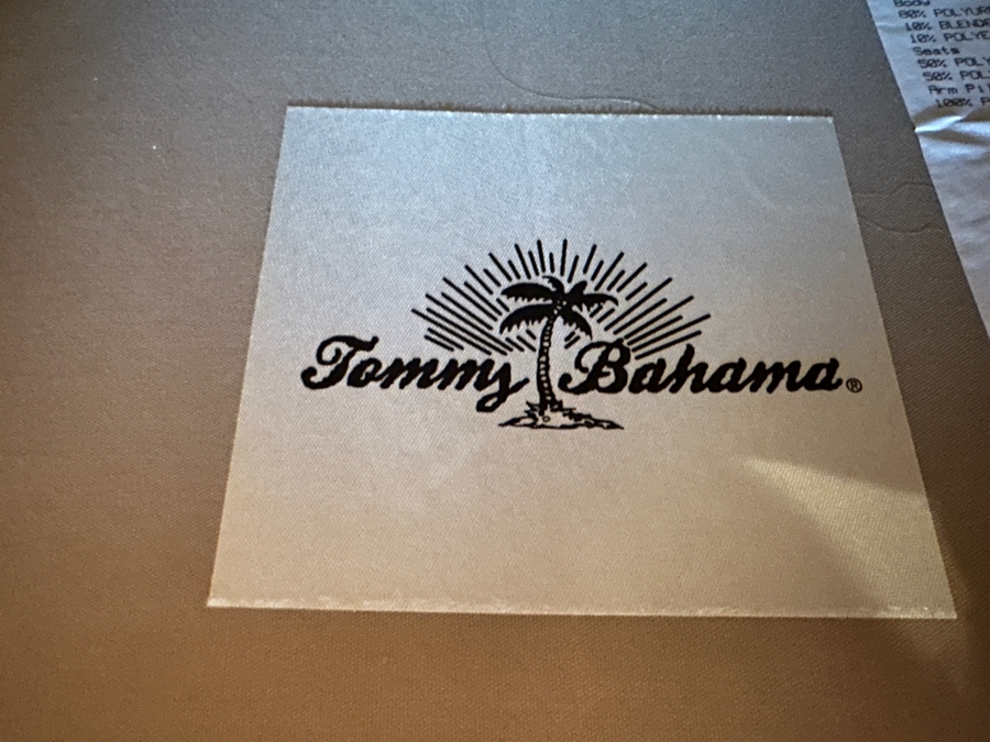 JUST ADDED - Tommy Bahama Wood Framed and Upholstered Sofa From A Rancho Santa Fe Casita (Rarely Used) 89'W x 43'D x 37'H Retails $5,000+ [Photo 8]