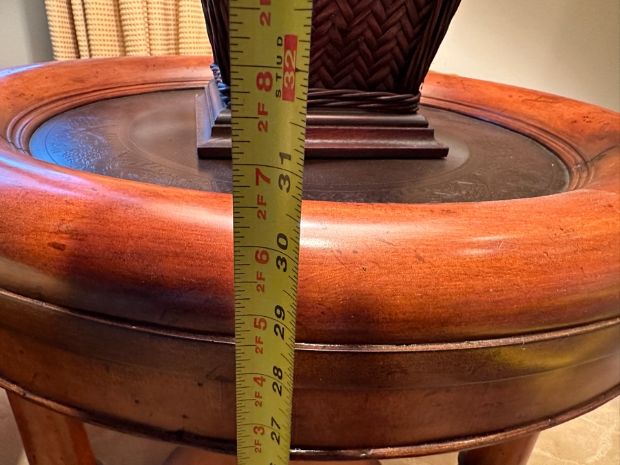 JUST ADDED - Tommy Bahama Round End Table From A Rancho Santa Fe Casita (Rarely Used) 25'W x 30H Retails $1,000+ [Photo 5]