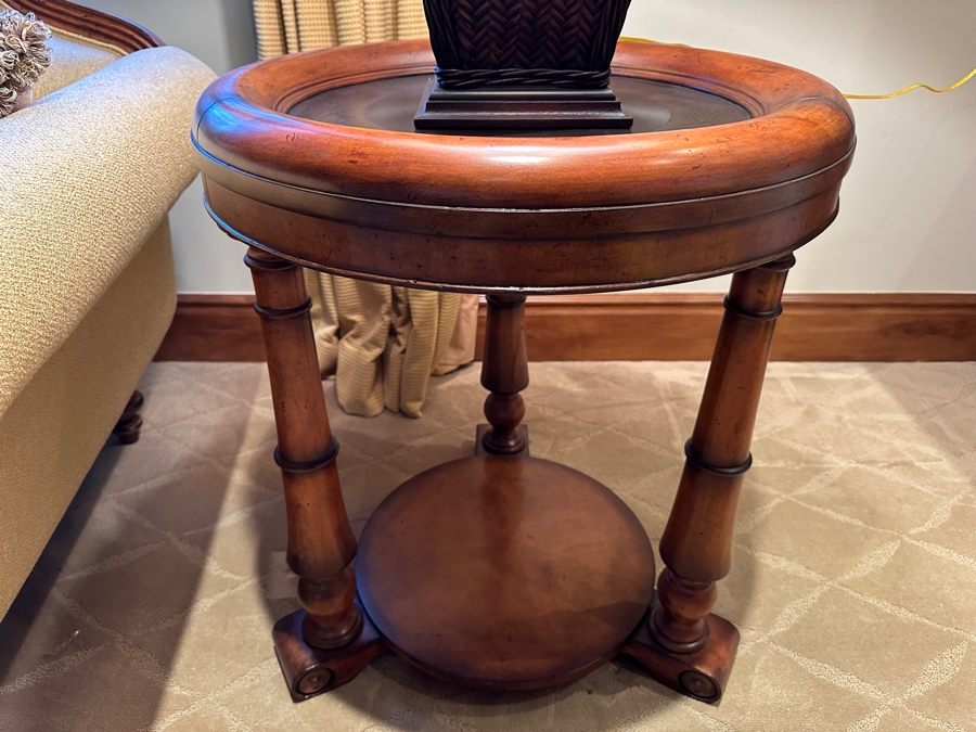 JUST ADDED - Tommy Bahama Round End Table From A Rancho Santa Fe Casita (Rarely Used) 25'W x 30H Retails $1,000+ [Photo 2]