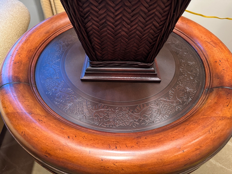 JUST ADDED - Tommy Bahama Round End Table From A Rancho Santa Fe Casita (Rarely Used) 25'W x 30H Retails $1,000+ [Photo 4]