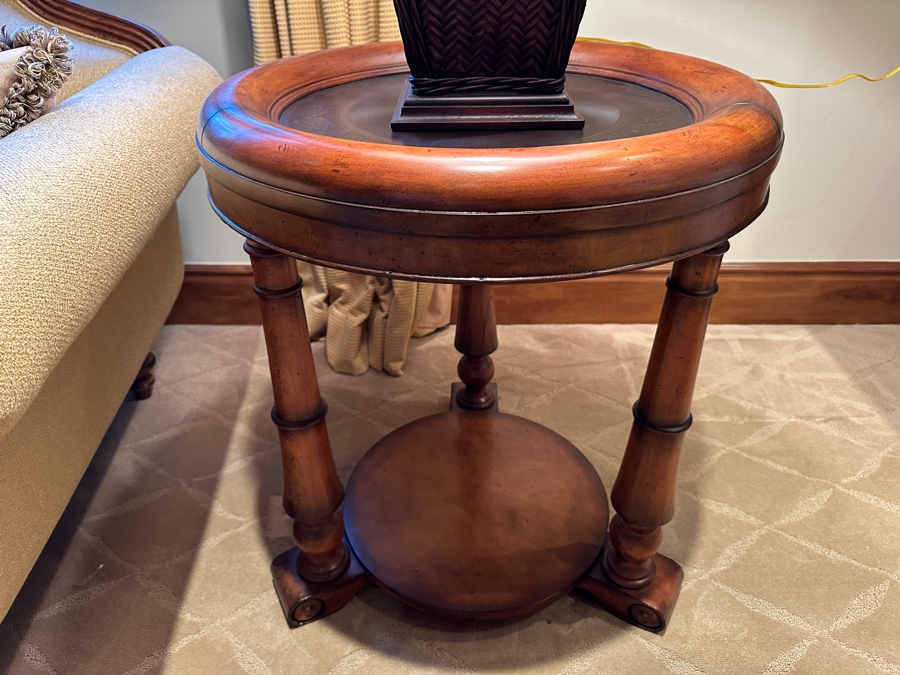 JUST ADDED - Tommy Bahama Round End Table From A Rancho Santa Fe Casita (Rarely Used) 25'W x 30H Retails $1,000+ [Photo 1]