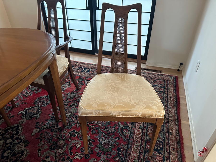 Mid-Century Modern Dining Set With Oval Dining Table With Two Leaves (One Shown) 38W X 60L (Each Leaf Is 14L) And Six Chairs From The Cosmopolitan Collection By White Furniture [Photo 12]