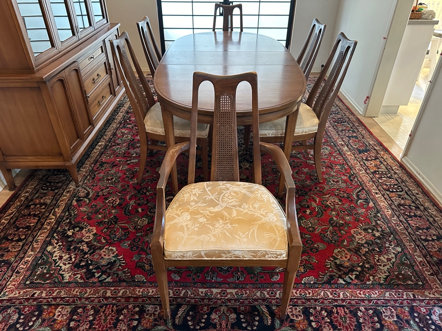 Mid-Century Modern Dining Set With Oval Dining Table With Two Leaves (One Shown) 38W X 60L (Each Leaf Is 14L) And Six Chairs From The Cosmopolitan Collection By White Furniture [Photo 11]