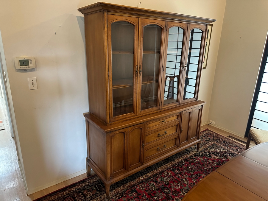 Mid-Century China Cabinet Bookcase By White Furniture 64W X 19.5D X 74H [Photo 5]