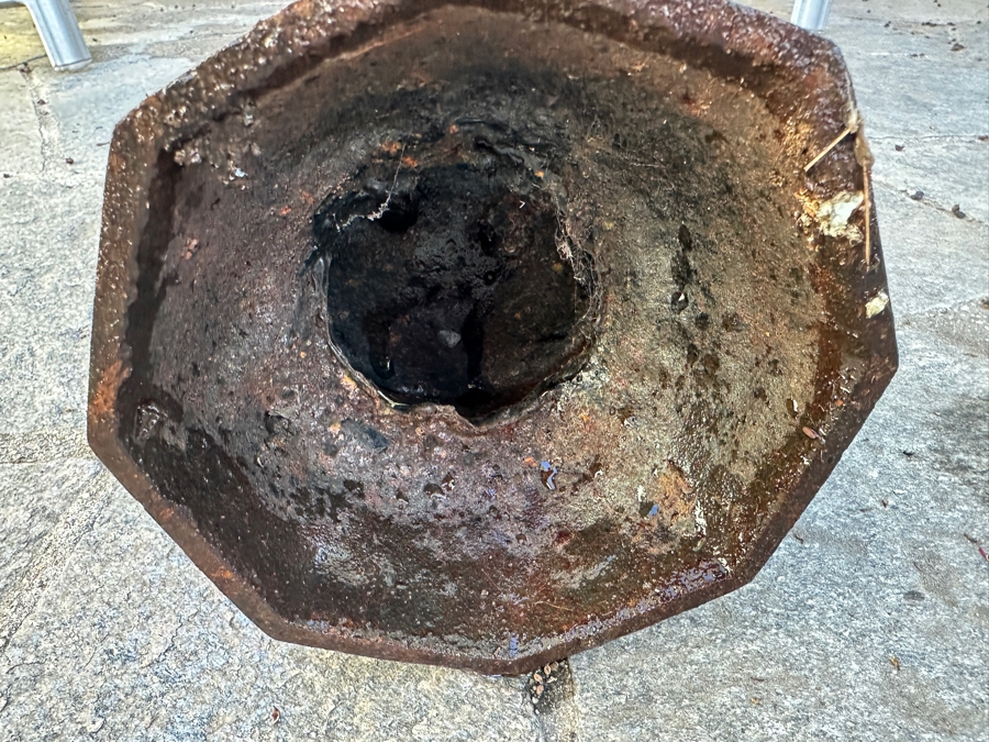 Pair Of Old Cast Iron Japanese Standing Buddha Guan Yin Kannon Statues 23.5H [Photo 18]