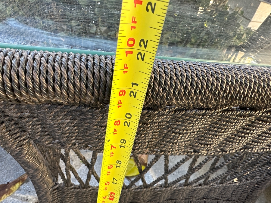 Outdoor Furniture Set With Pair Of Armchairs With Ottomans And Glass Top Side Table By Lane Venture [Photo 18]