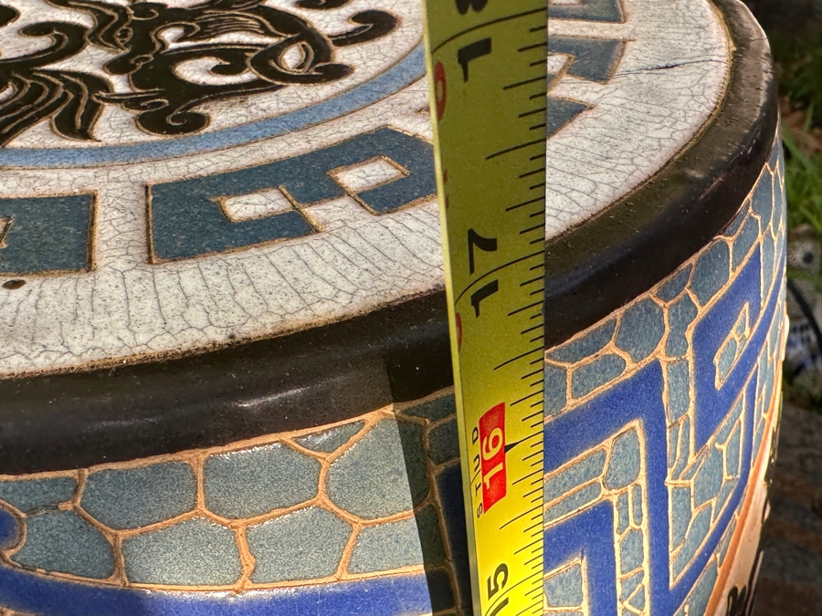 Vintage Asian Chinese Porcelain Garden Stool 17'H [Photo 4]