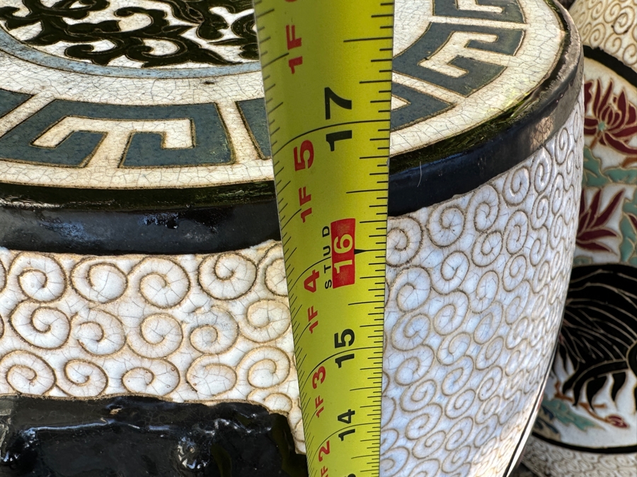 Japanese Glazed Chicken Pottery Garden Stools [Photo 5]