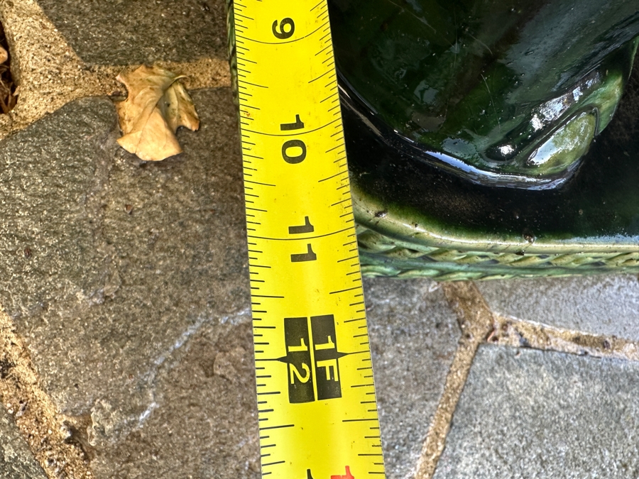 Pair Of Vintage Mid-Century Emerald Green Pottery Elephant Garden Stools 17W X 11D X 23H [Photo 10]