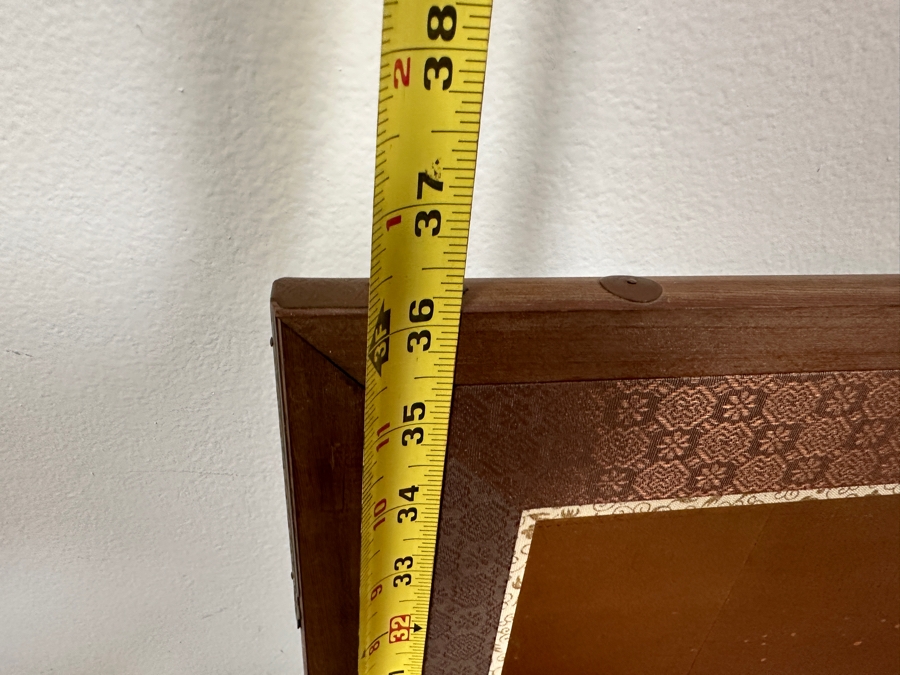 Vintage Japanese Hand Painted 4-Panel Screen Of A Red-Crowned Crane Signed 65W X 36H [Photo 15]