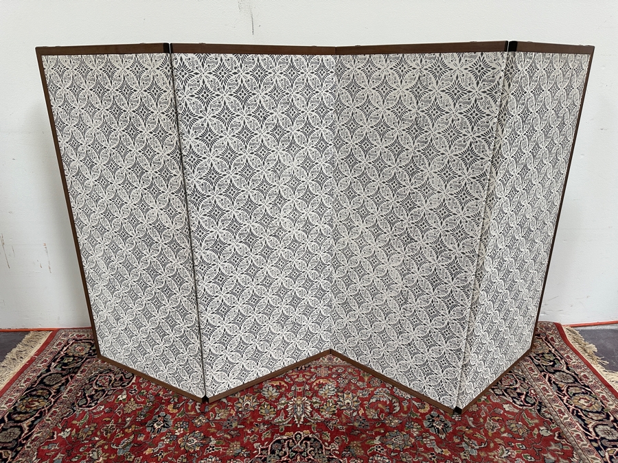 Vintage Japanese Hand Painted 4-Panel Screen Of A Red-Crowned Crane Signed 65W X 36H [Photo 16]