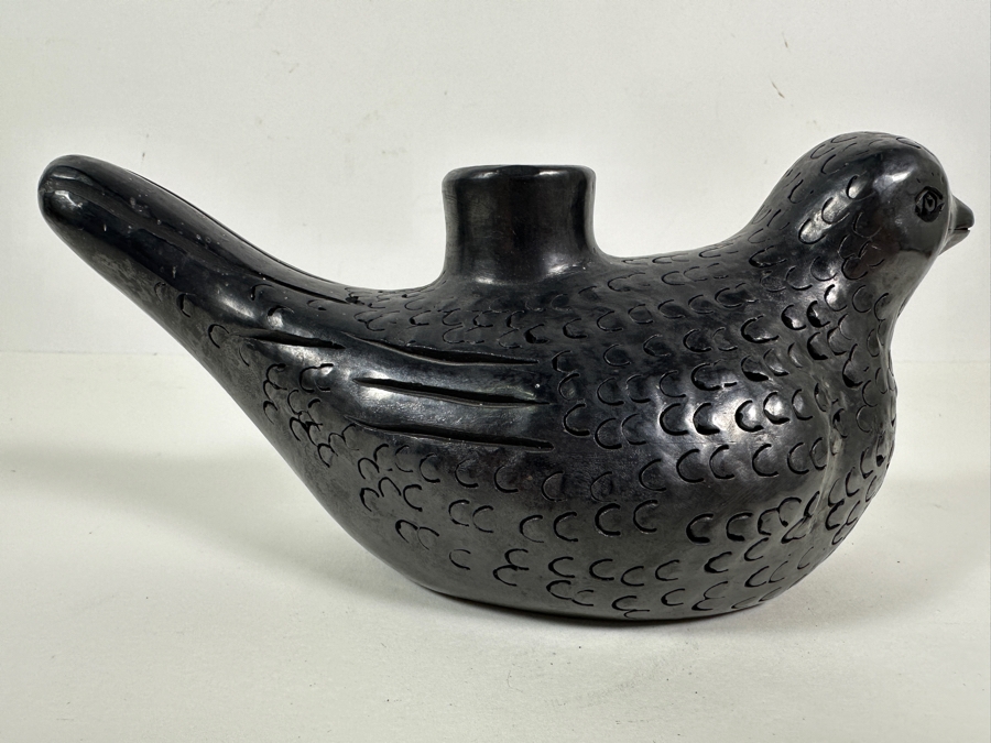 Barro Negro Pottery From Oaxaca Mexico Signed Dona Rosa 8.5W X 4H [Photo 4]