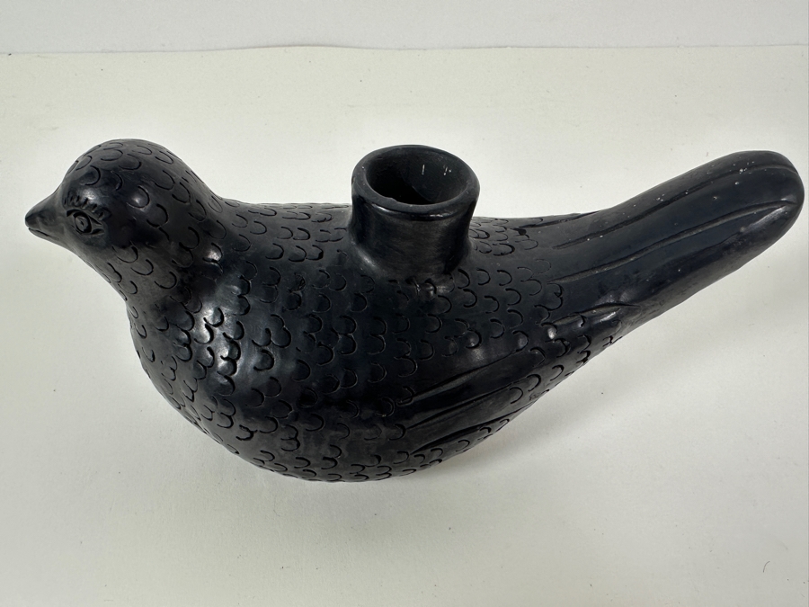 Barro Negro Pottery From Oaxaca Mexico Signed Dona Rosa 8.5W X 4H [Photo 3]